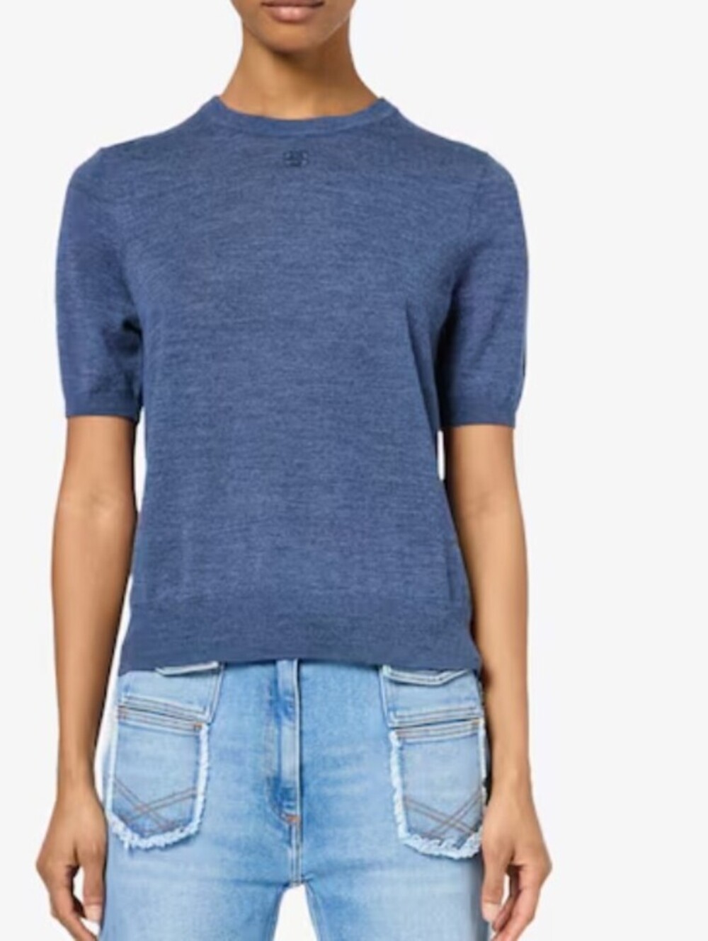 Gerard Darel Navy Blue Waist Length Junia Wool Jumper Sweater - Size - 1
